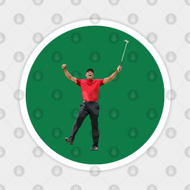 Tiger Woods Magnet by Webbed Toe Design's